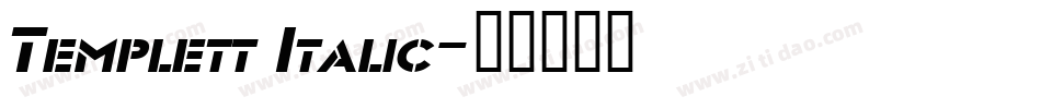 Templett Italic字体转换